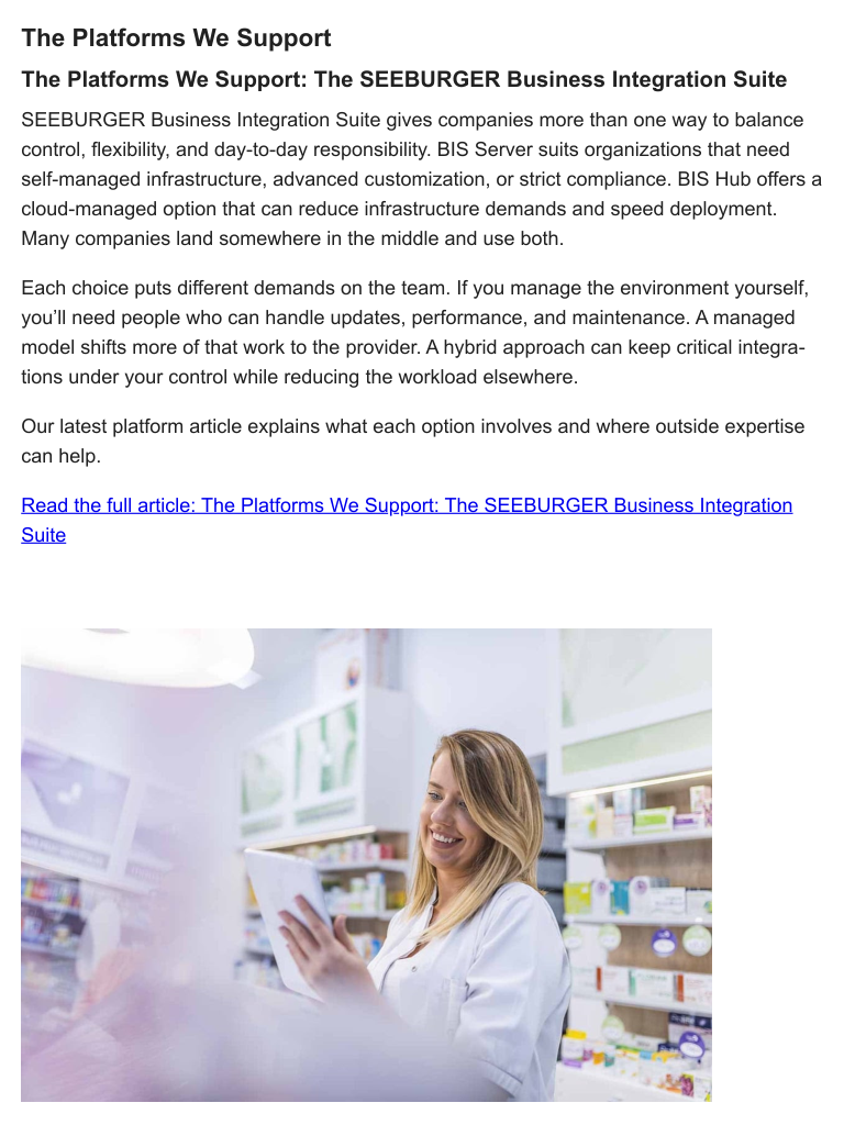 Platforms We Support: SEEBURGER Business Integration Suite