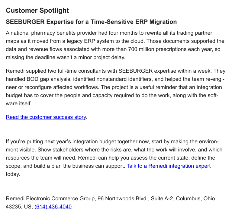 Customer Spotlight and closing message